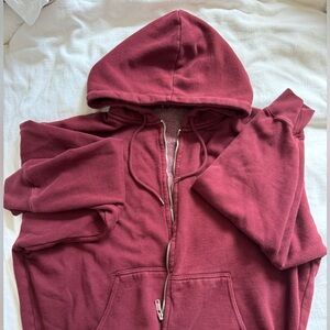 Pacsun John Galt Red Alana Zip Up Hoodie